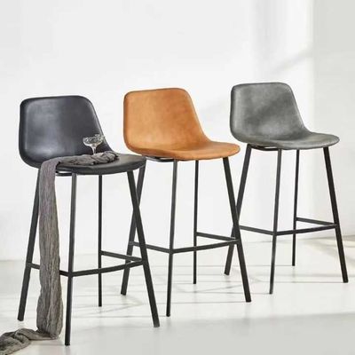 kupować Kawiarnia PU Bar stools Retro Design Bar stools wysokość Orange Black produkcja online